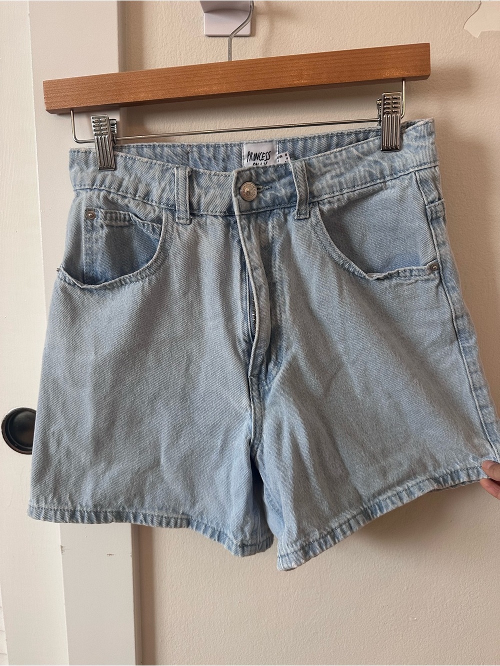 Princess Polly Light Blue Denim Shorts